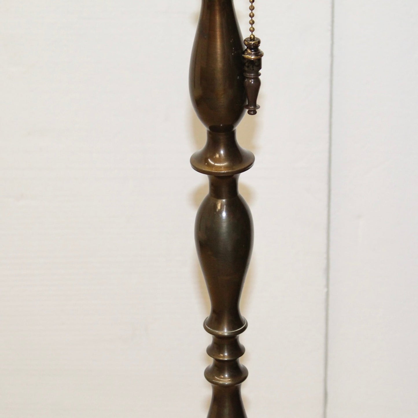 1960s Ornate Brass Spindle Body Floor Lamp
