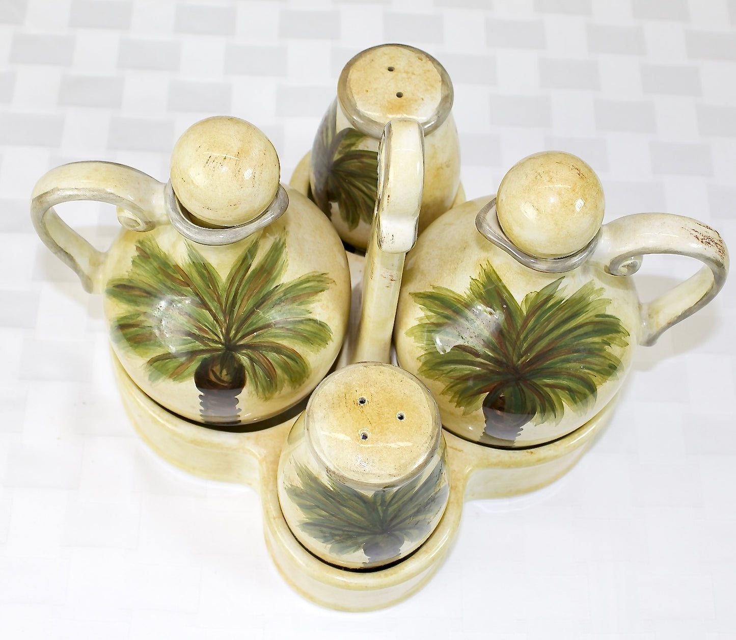 Bellagio Tabletops unlimited-Palm Tree design- Salsa sampler platter and more