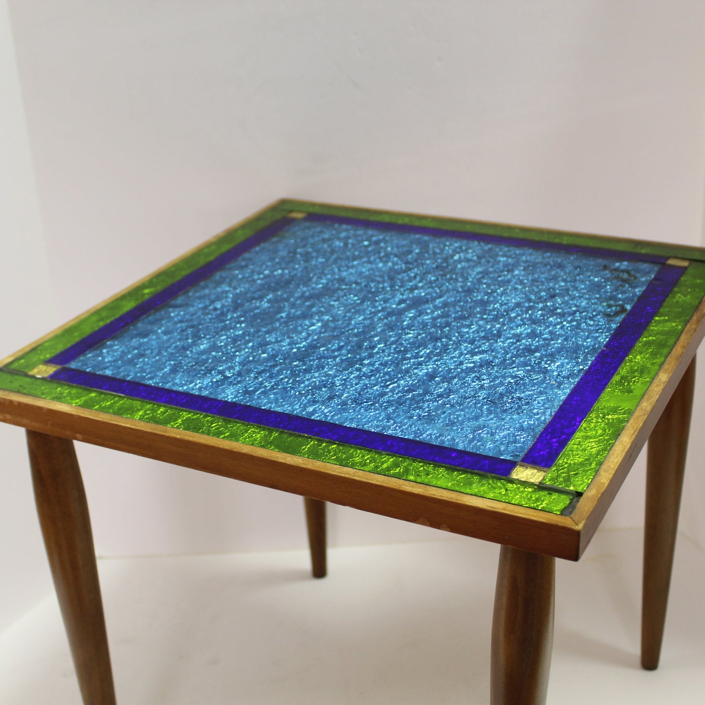 Vintage Georges Briard Glass Mosaic Side Table