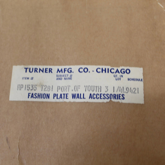 1960s Pair Wall Art | Portrait of a Man and Youth | Turner Manufacturing Co