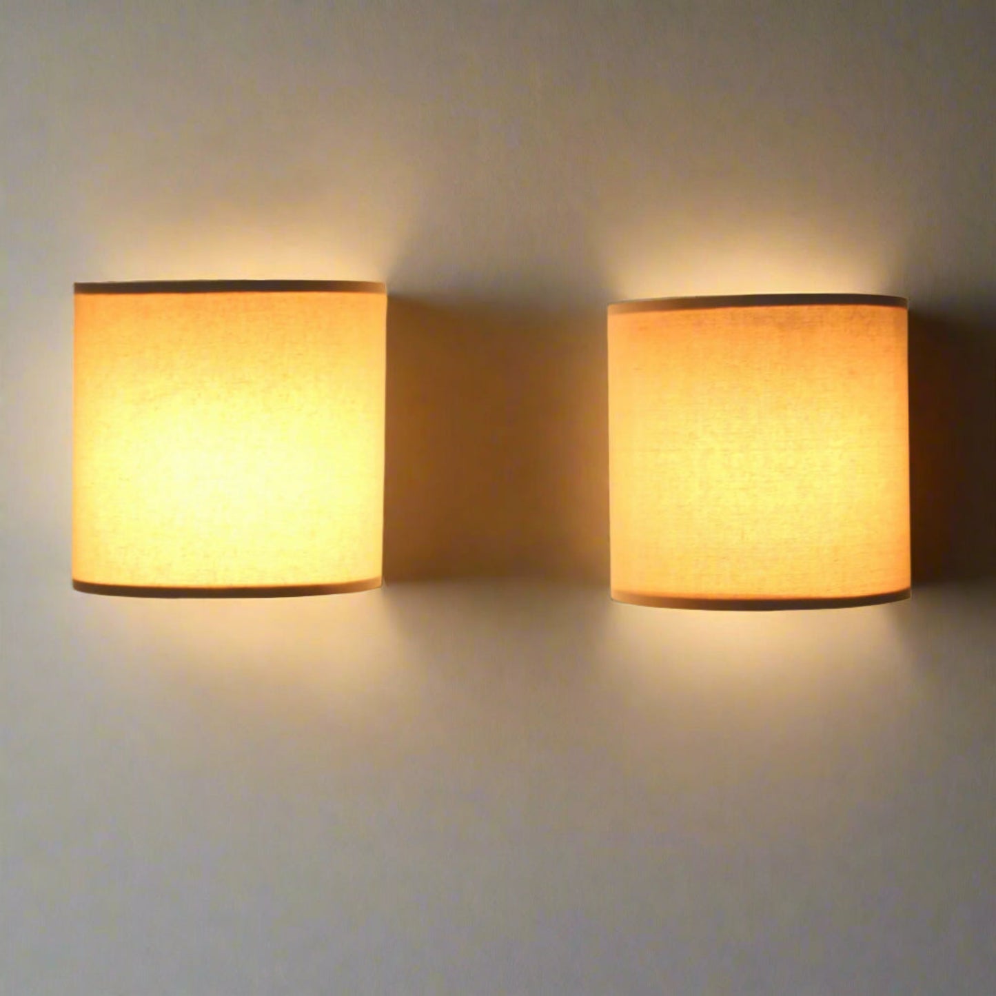 White Canvas Wall Sconce