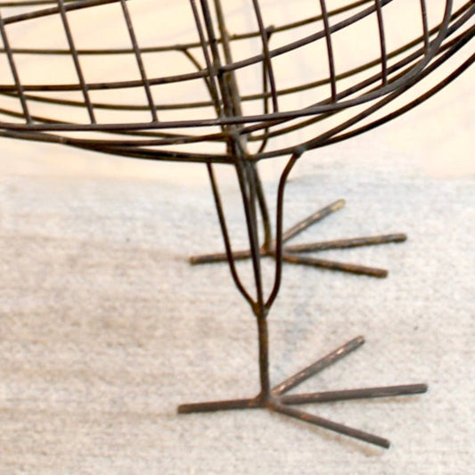 Brutalist Pelican Wire Art Sculpture