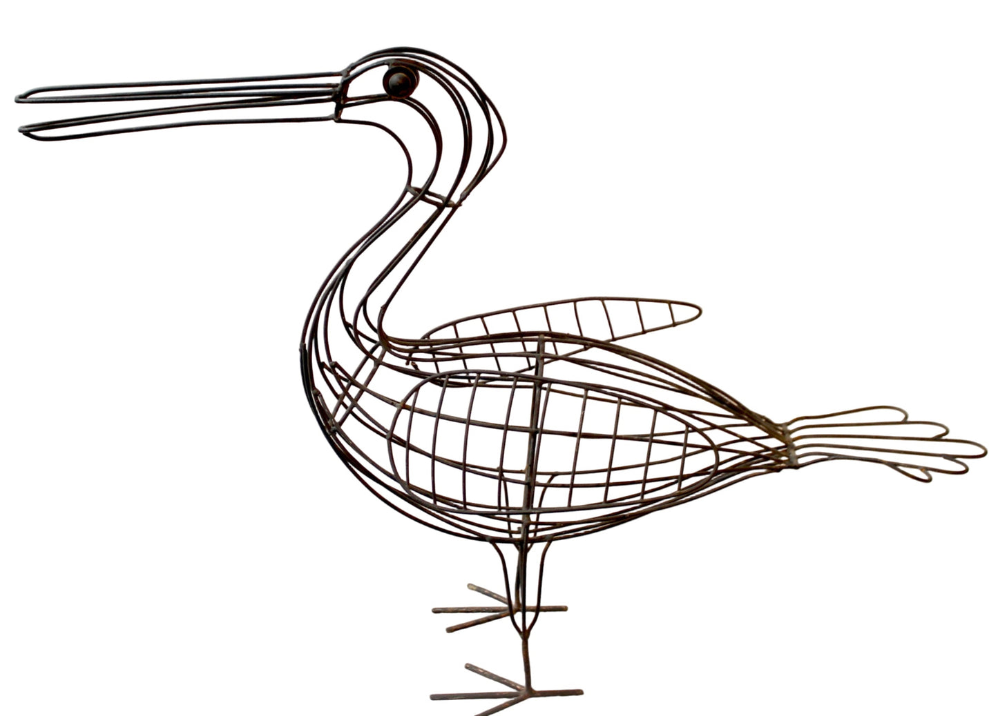 Vintage Pelican Wire Art Sculpture