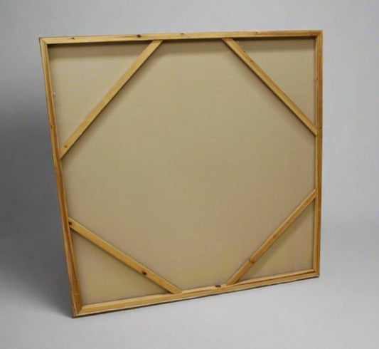 Large Geometric Painted Canvas Wall Art