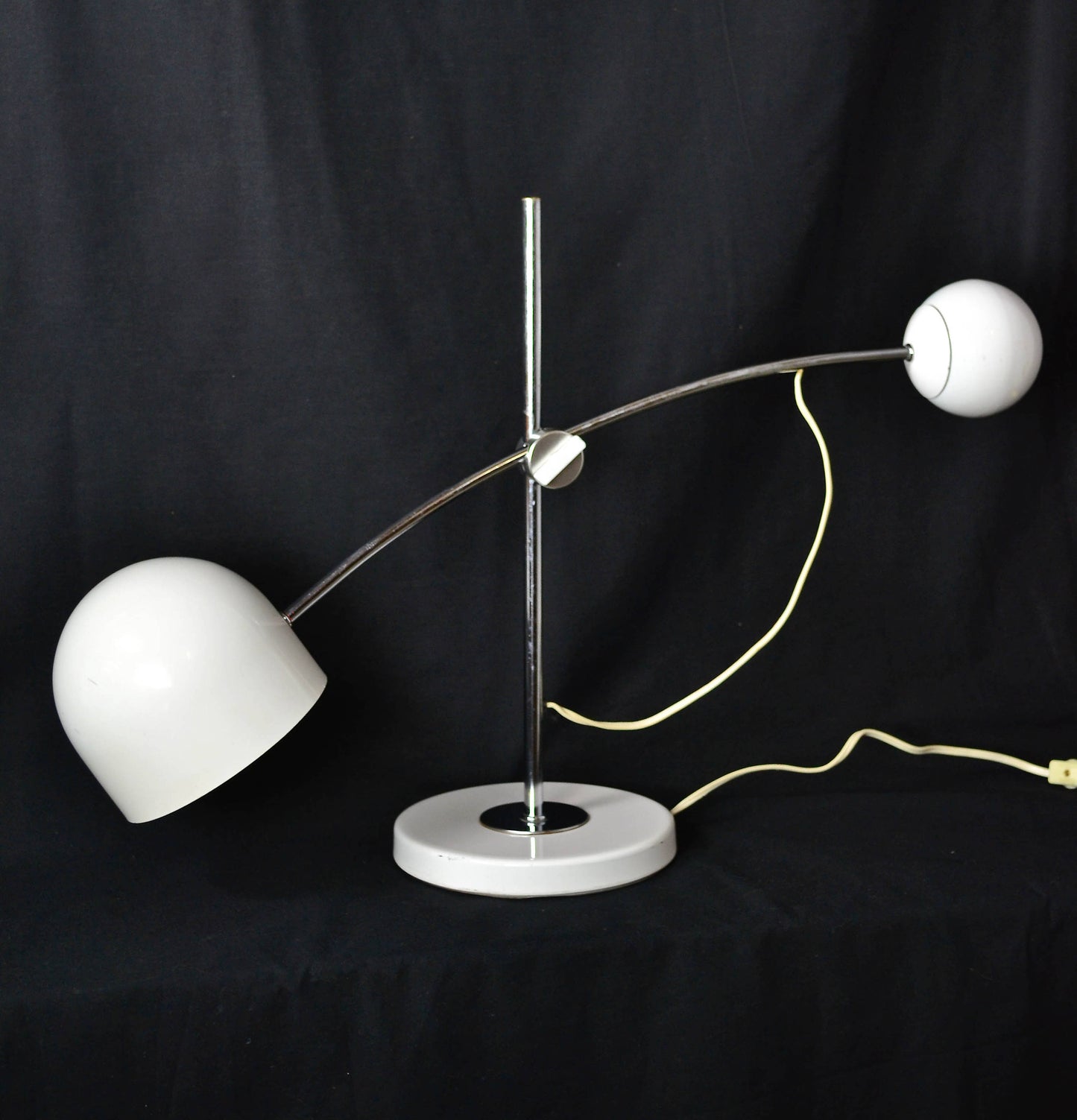Adjustable White Chrome Desk Lamp | Sonneman from OffCenterModern