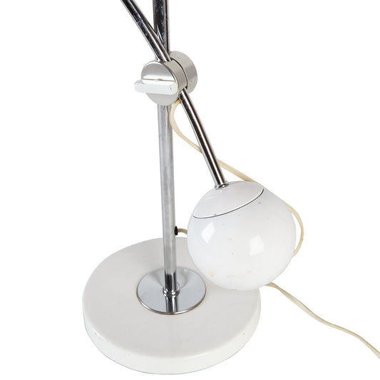 Adjustable White Chrome Desk Lamp | Sonneman from OffCenterModern