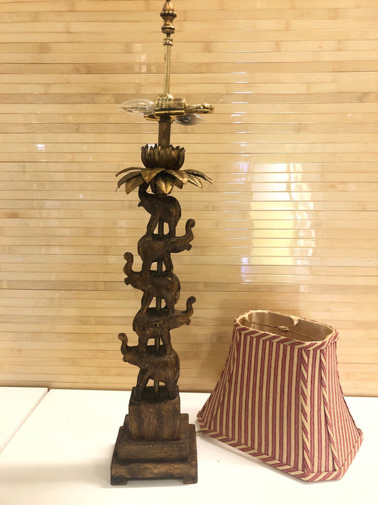 Vintage Tyndale Lamp | Elephants Under a Lotus Flower from OffCenterModern