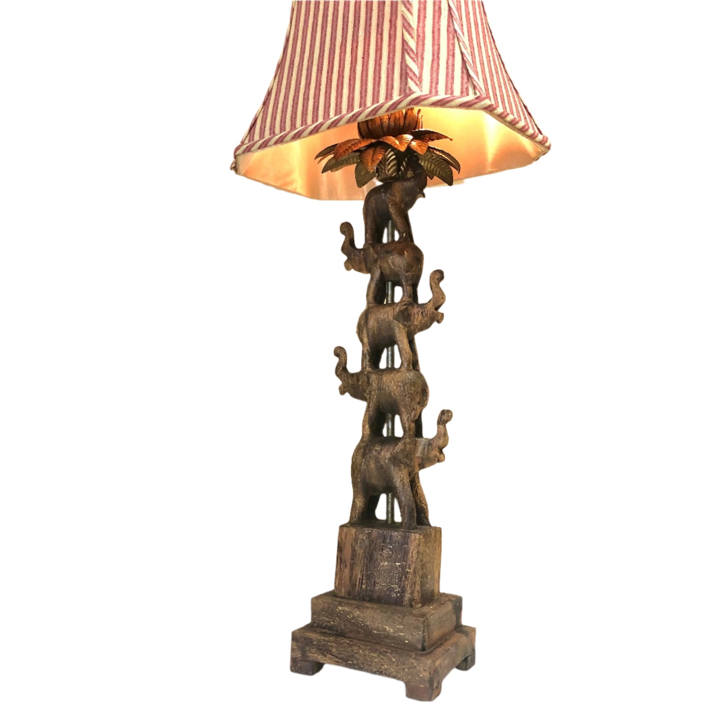 Vintage Tyndale Lamp | Elephants Under a Lotus Flower from OffCenterModern
