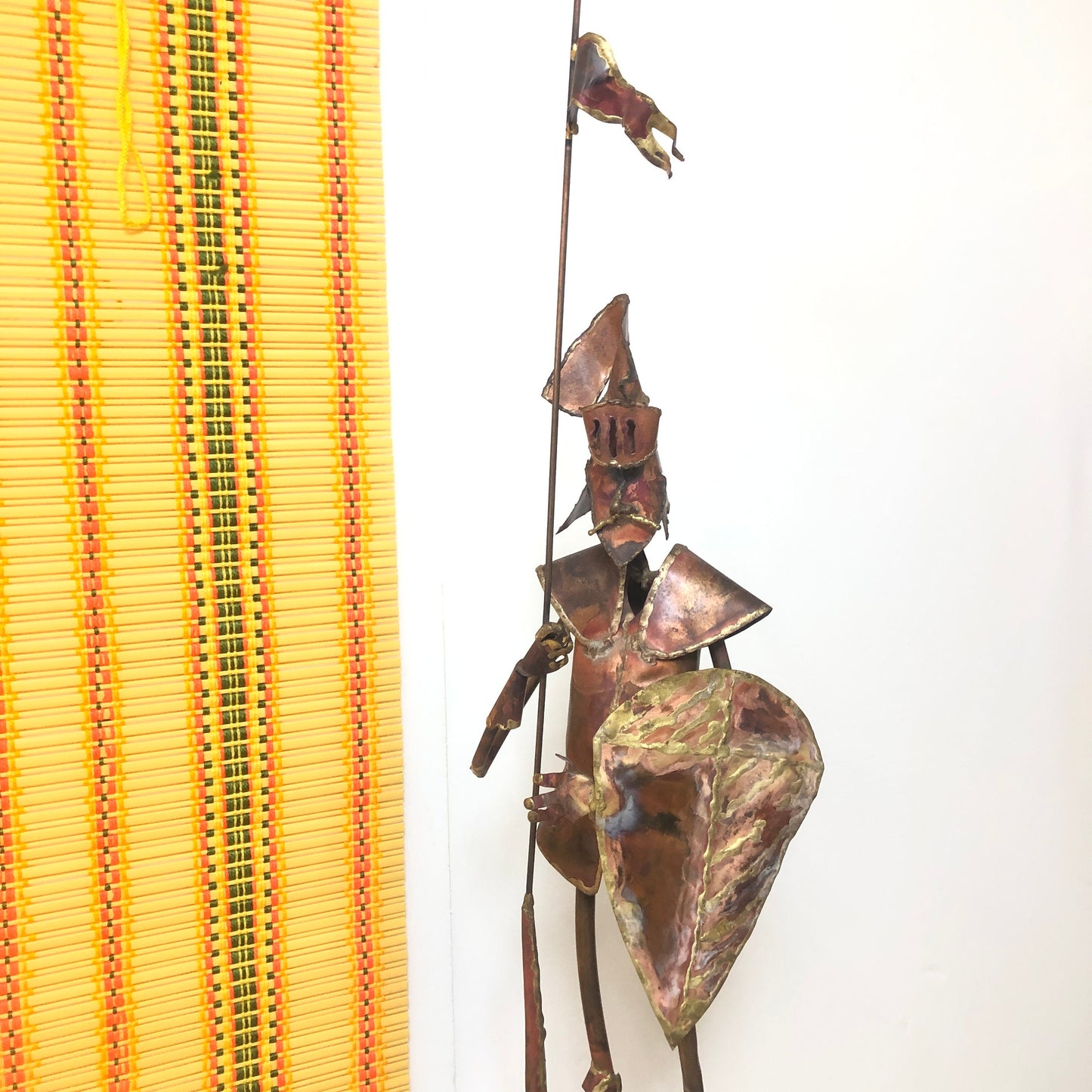 1970s Brutalist Sculpture Floor Standing Medieval Knight in Armor from OffCenterModern