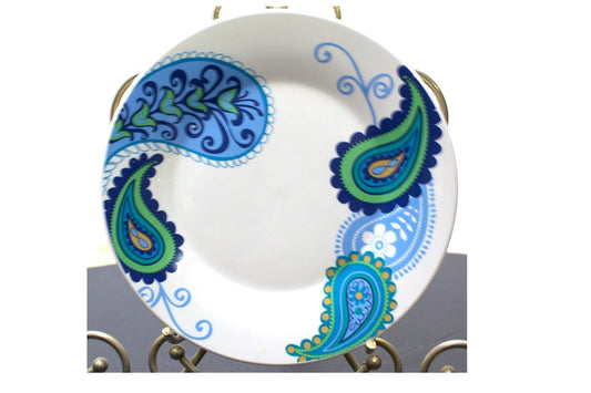 Retro Paisley Noritake Dinnerware | 15 Plates - OffCenterModern
