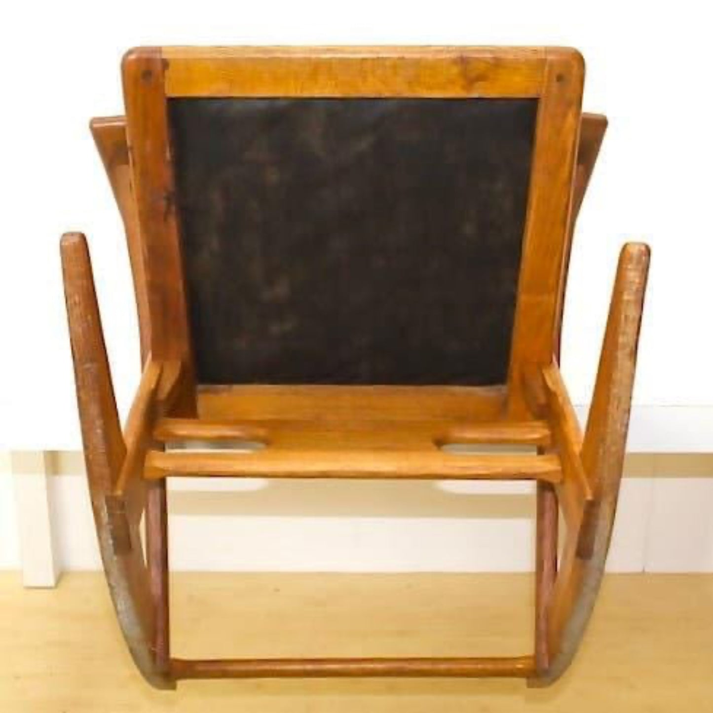 Restored 1950s Handmade Oak Rocking Chair | Paisley - OffCenterModern