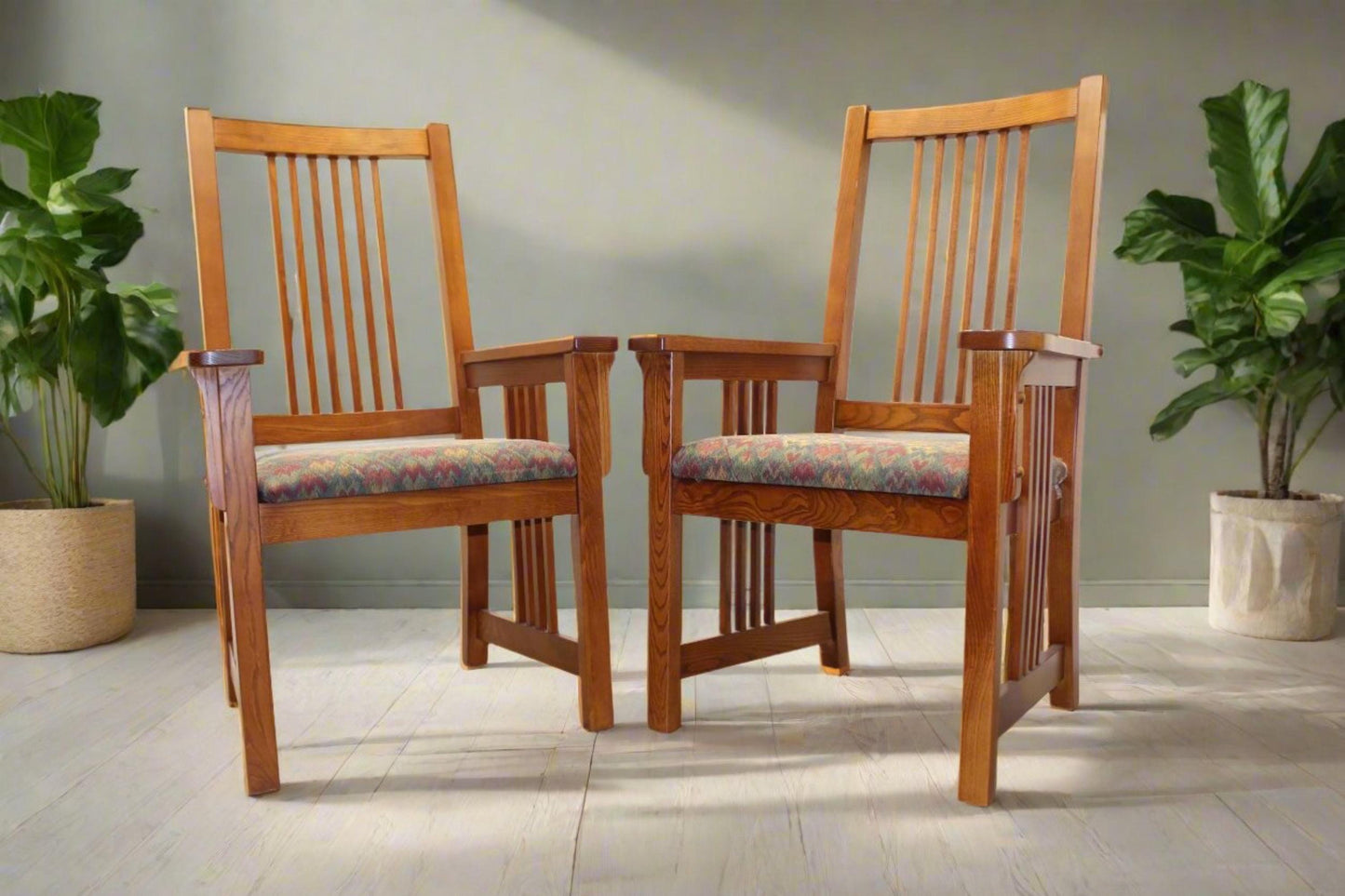 Vintage Bassett Dining Armchairs - OffCenterModern