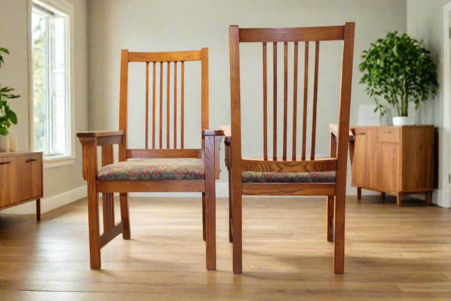 Vintage Bassett Dining Armchairs - OffCenterModern