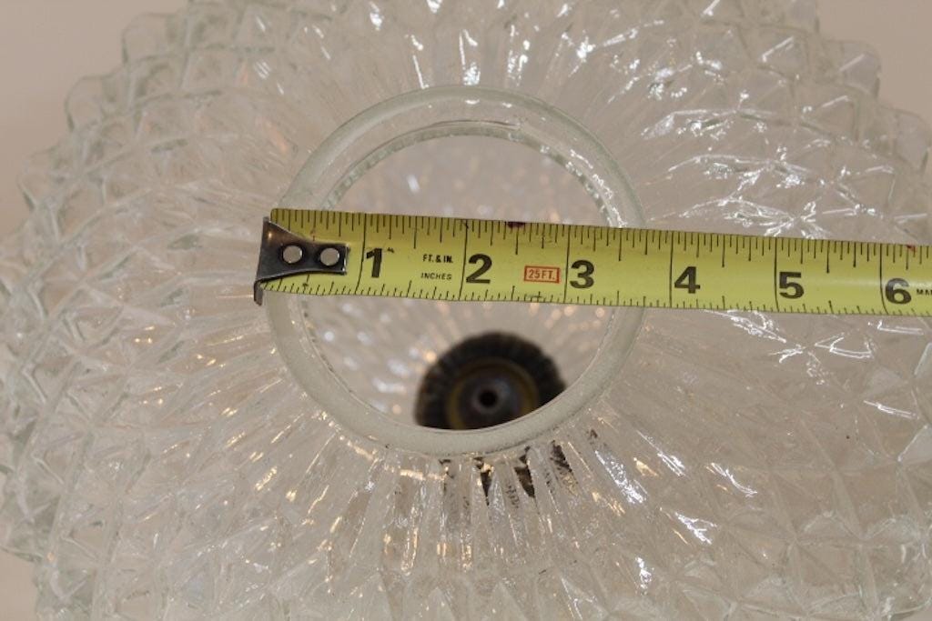 diamond molded clear glass ceiling light shade