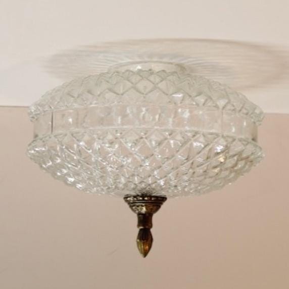 diamond molded clear glass ceiling light shade
