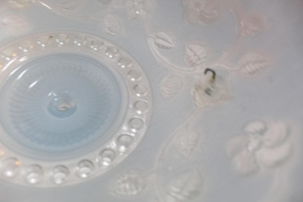 Art Nouveau Blue Glass Pendant Shade..1
