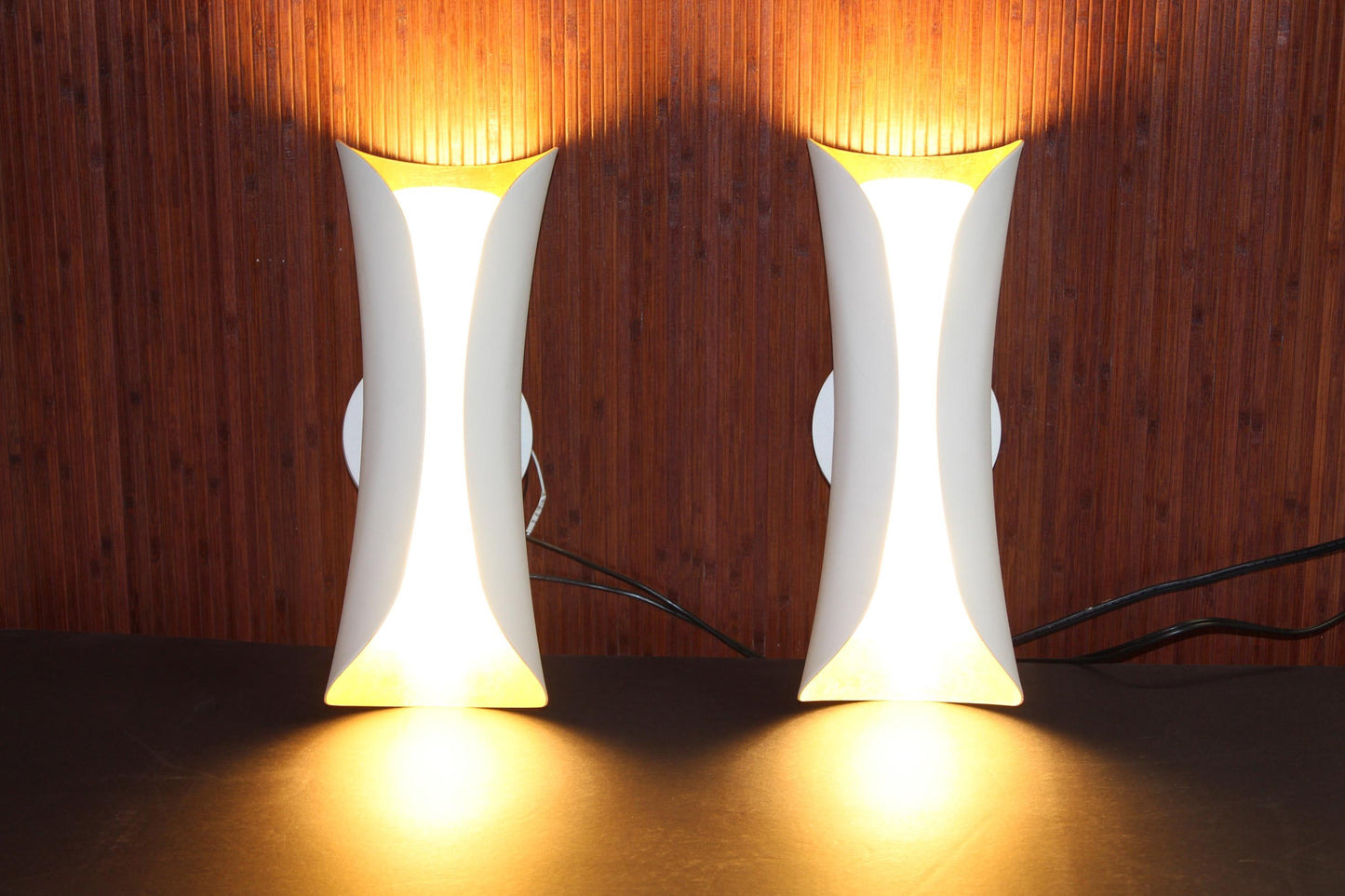 Gold and White Modern Minimalist 2-Light Wall Sconce
