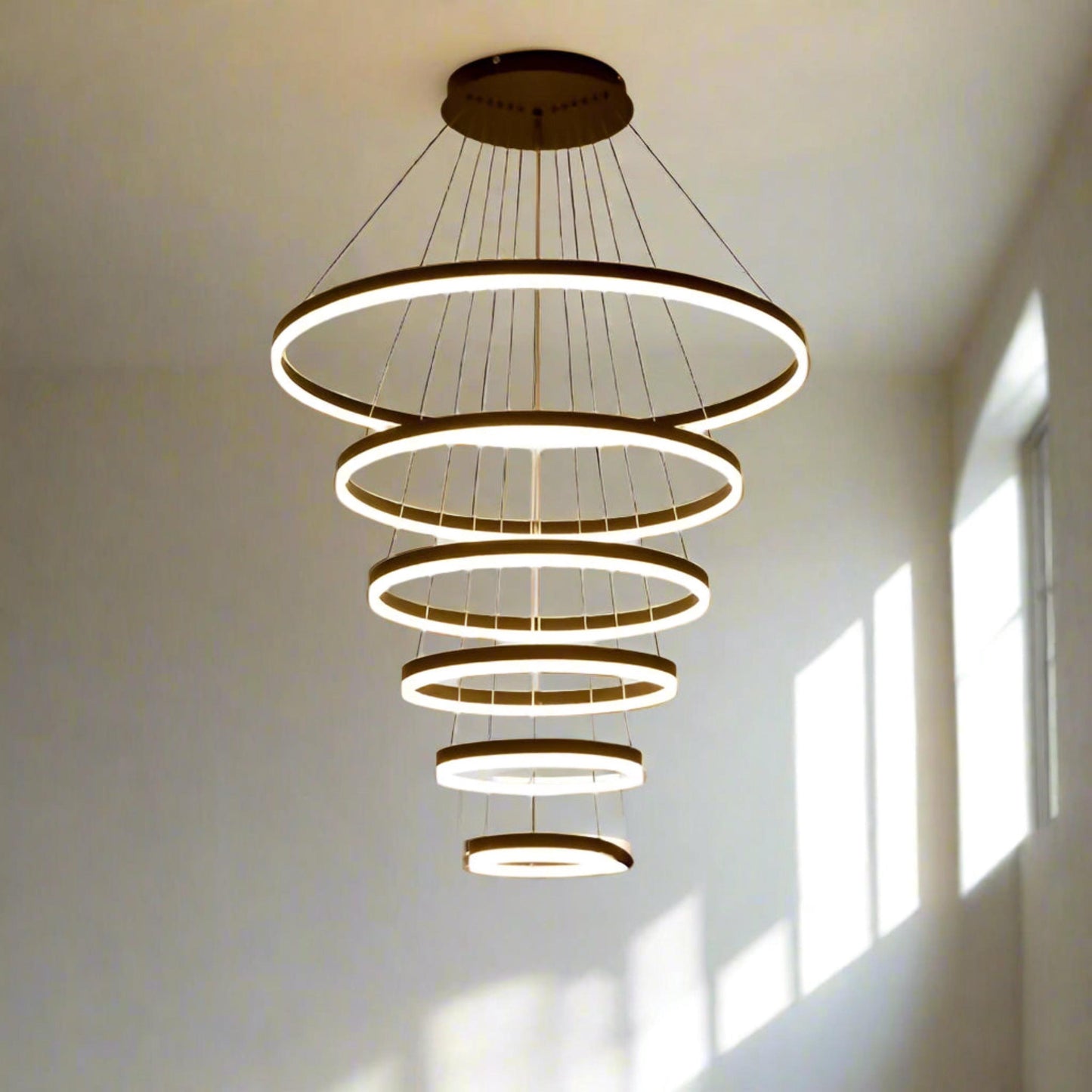 6 Ring LED Chandelier
