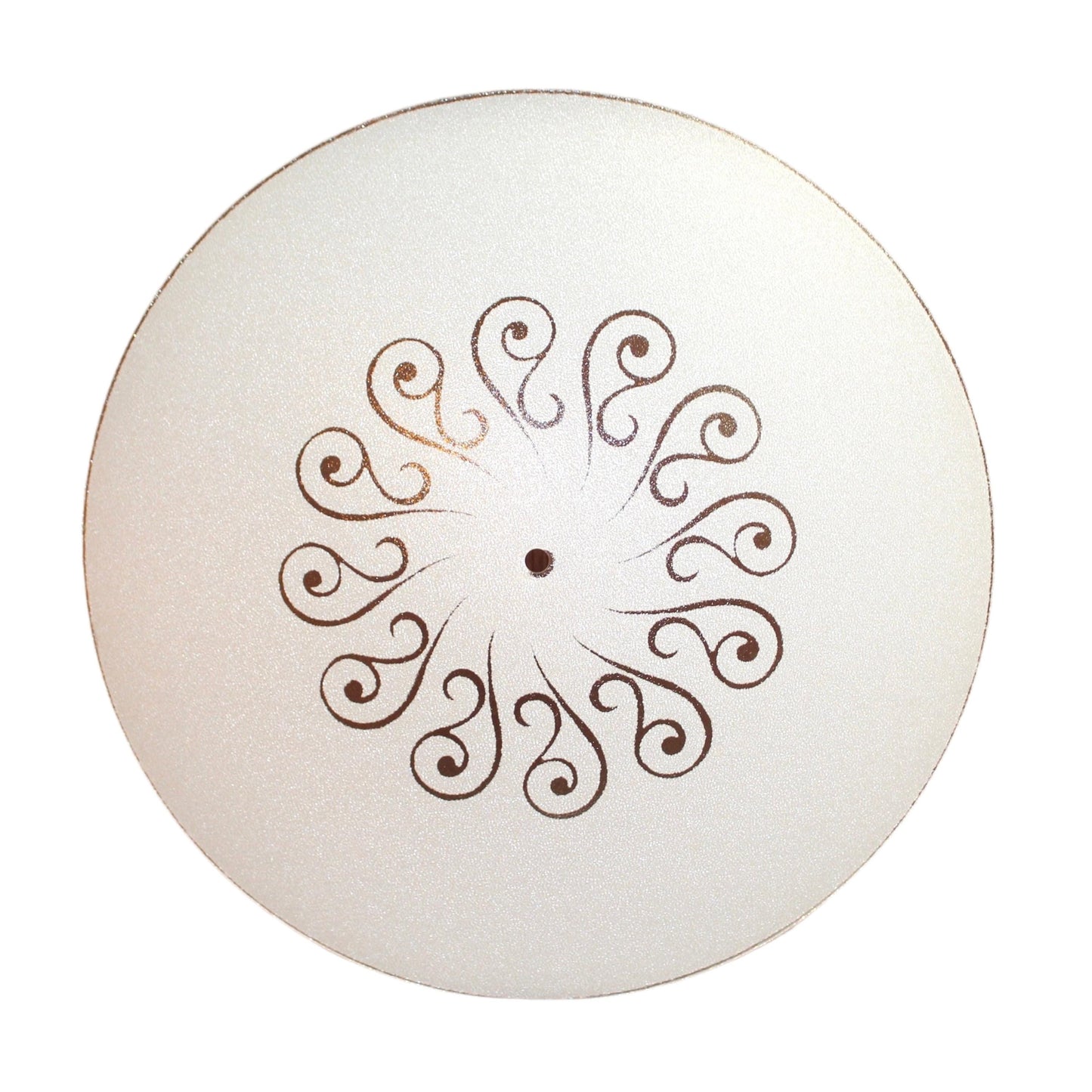 Vintage Round Scroll Pattern Frosted Glass Ceiling Light Shade