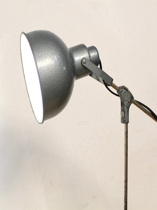 Vintage Mid Century Modern Bretford Tripod Metal Floor Lamp