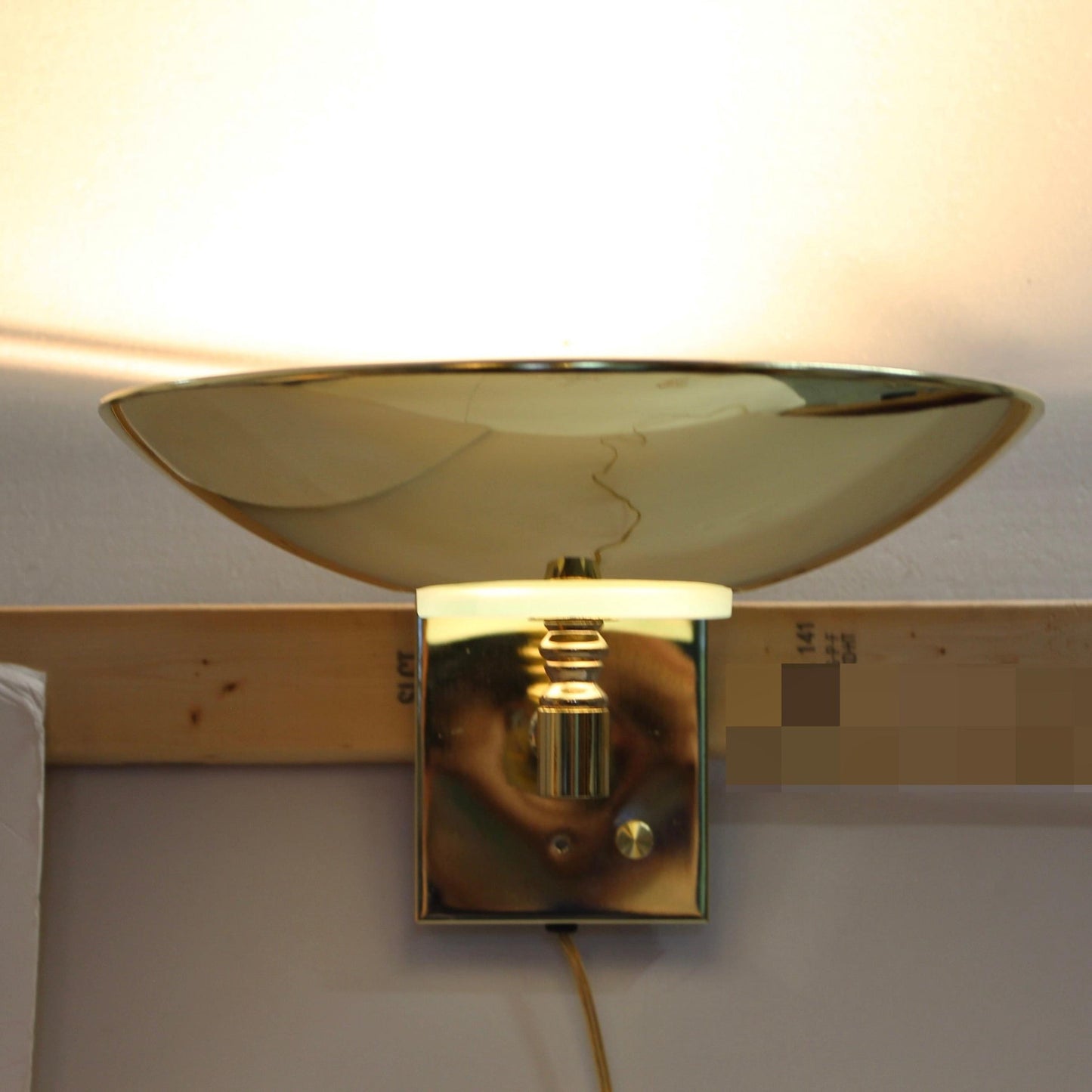 Vintage Brass Saucer Wall Sconce