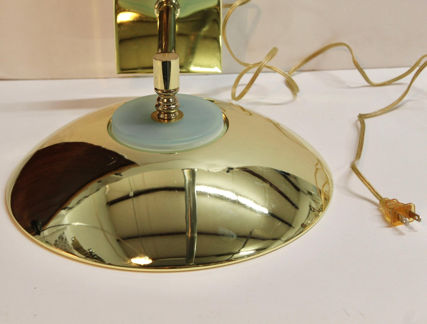 Vintage Brass Saucer Wall Sconce