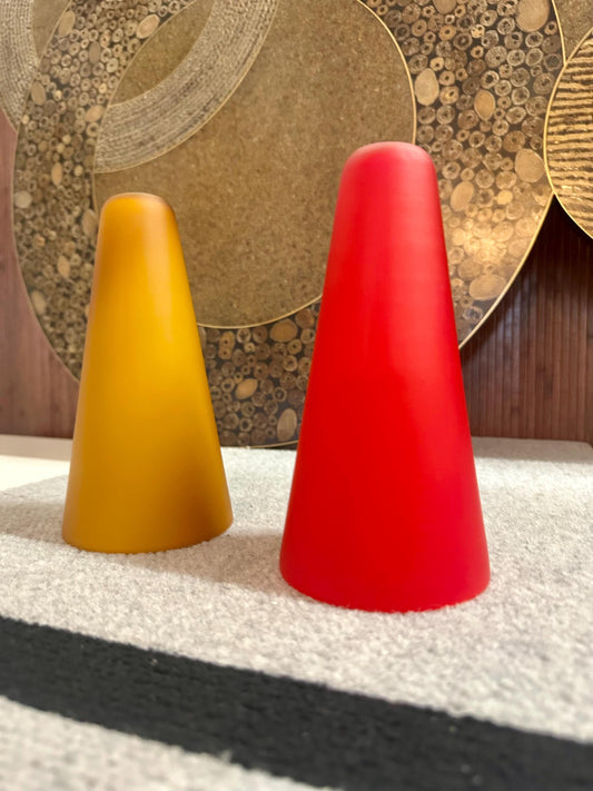 Vianne Glass Red Cased Glass Bullet Light Shade | France from OffCenterModern