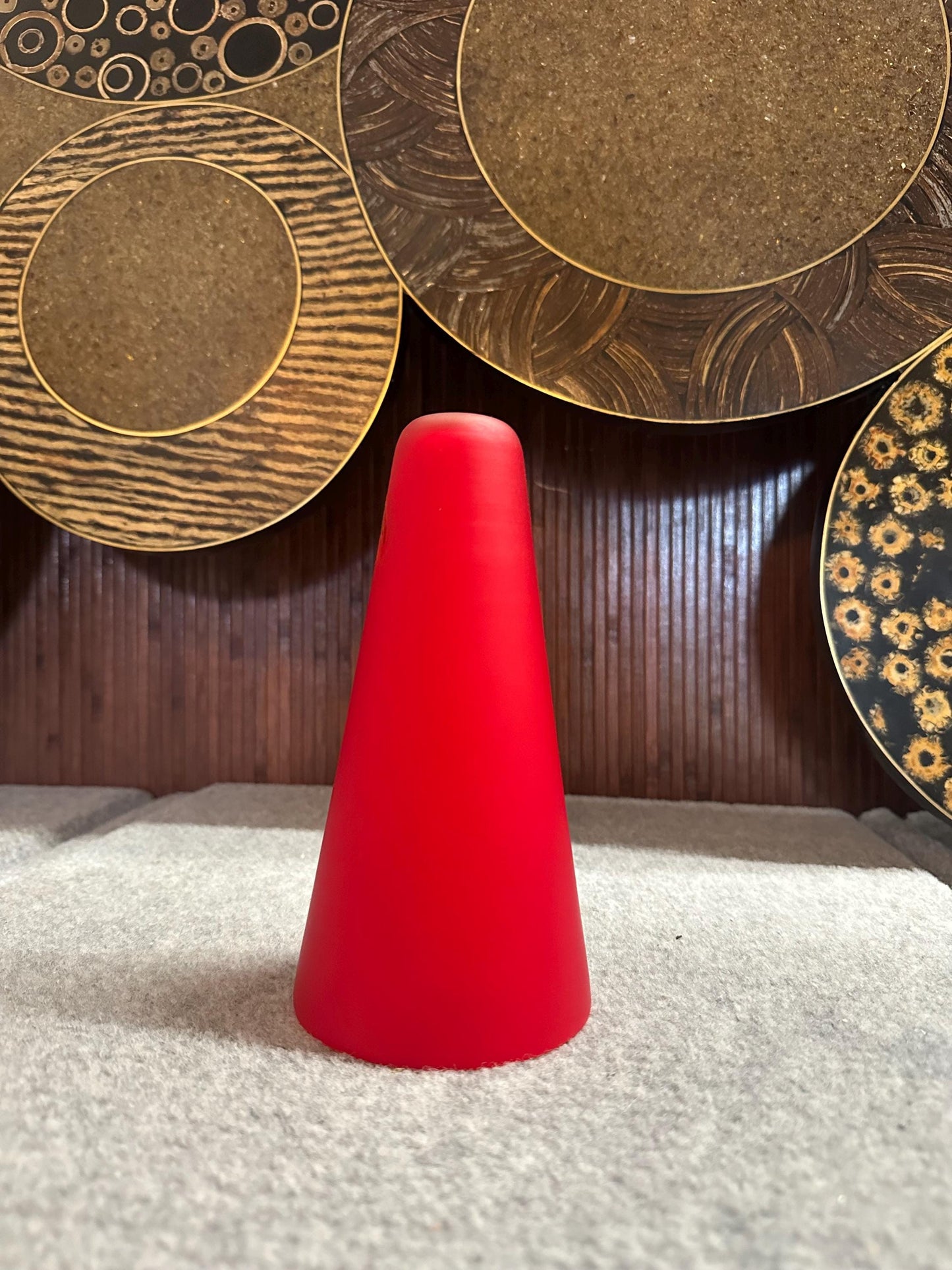 Vianne Glass Red Cased Glass Bullet Light Shade | France from OffCenterModern