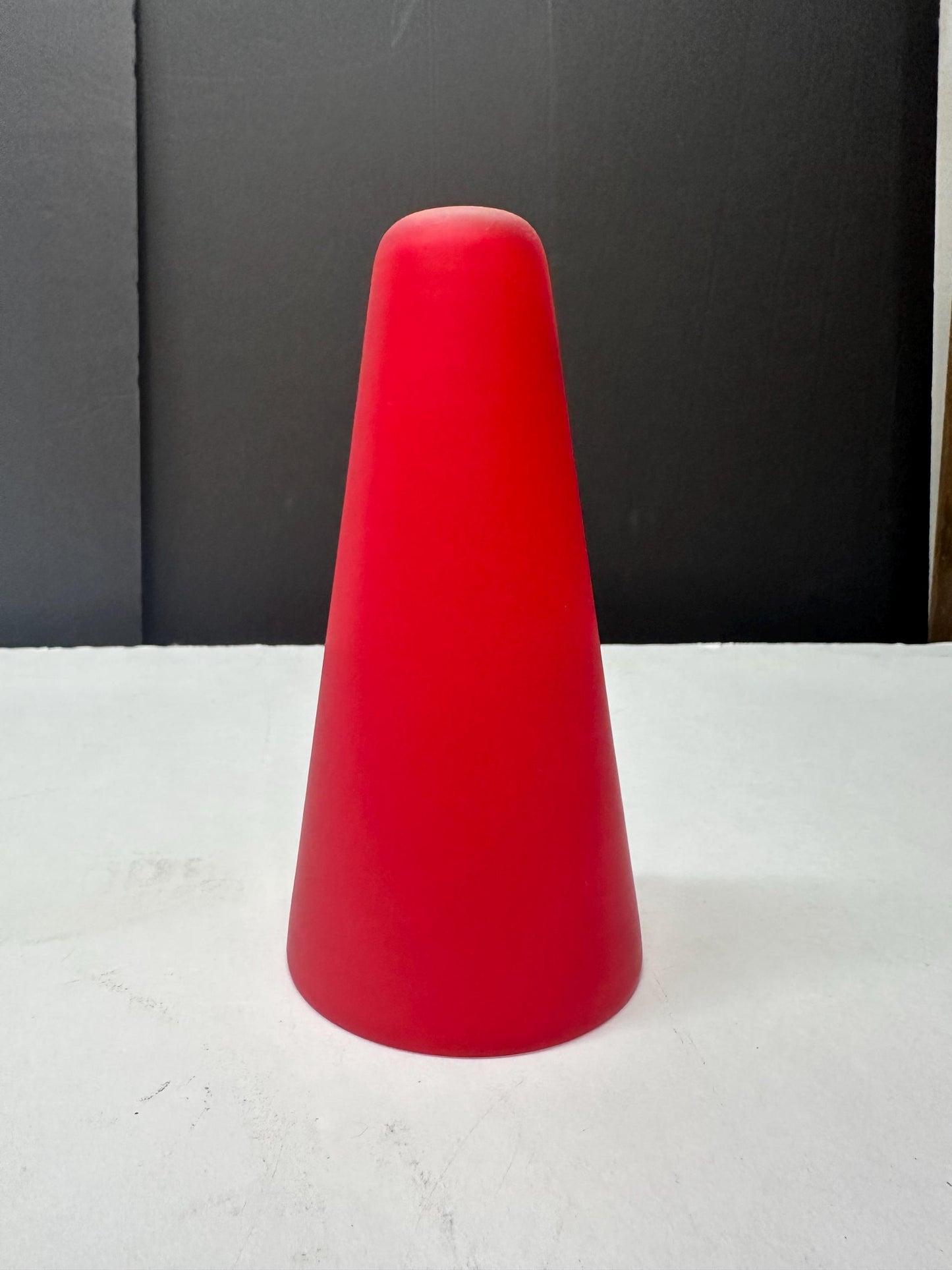 Vianne Glass Red Cased Glass Bullet Light Shade | France from OffCenterModern