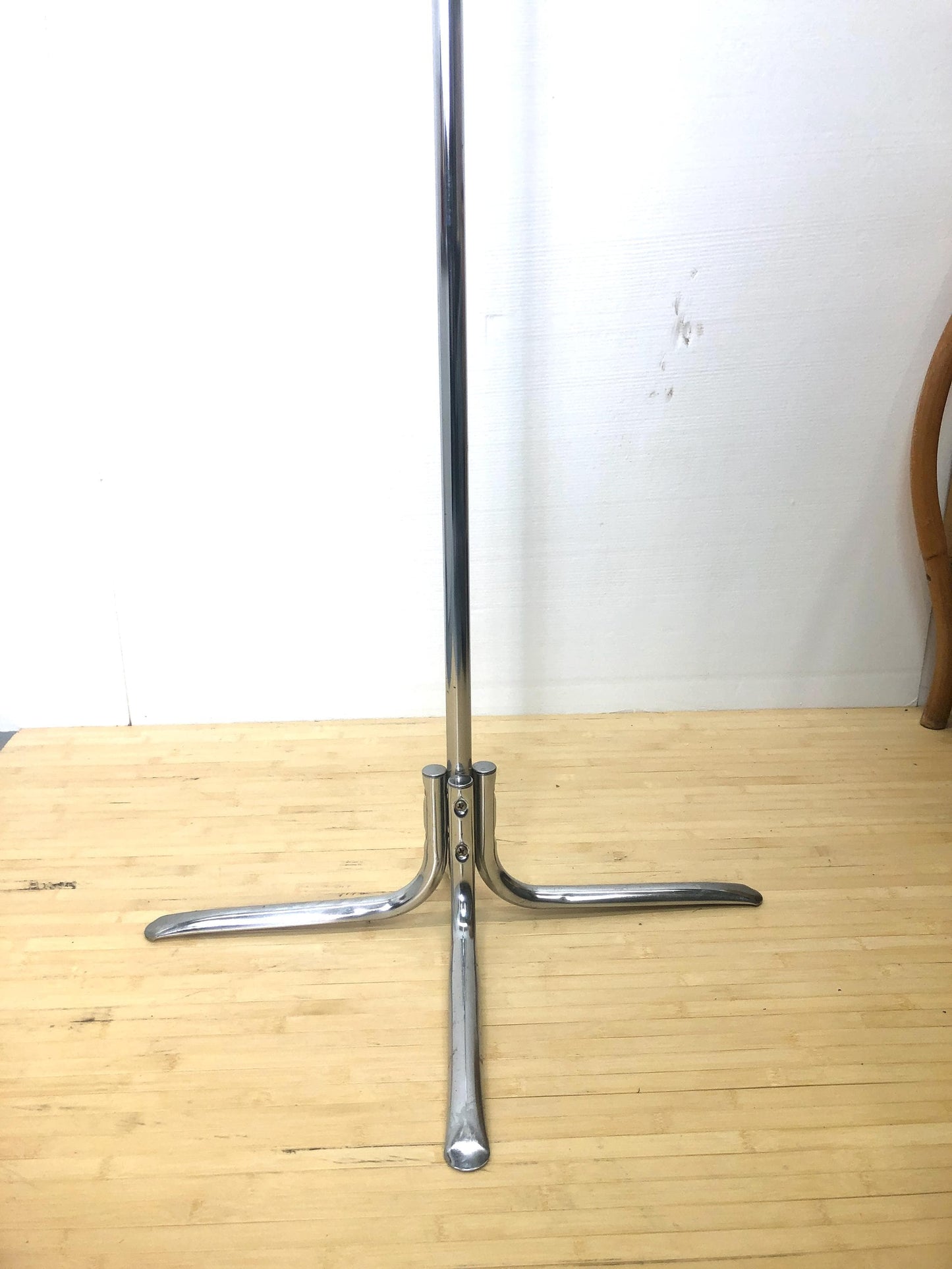 1970s Modernist Chrome Coat Rack with 8 Hooks from OffCenterModern
