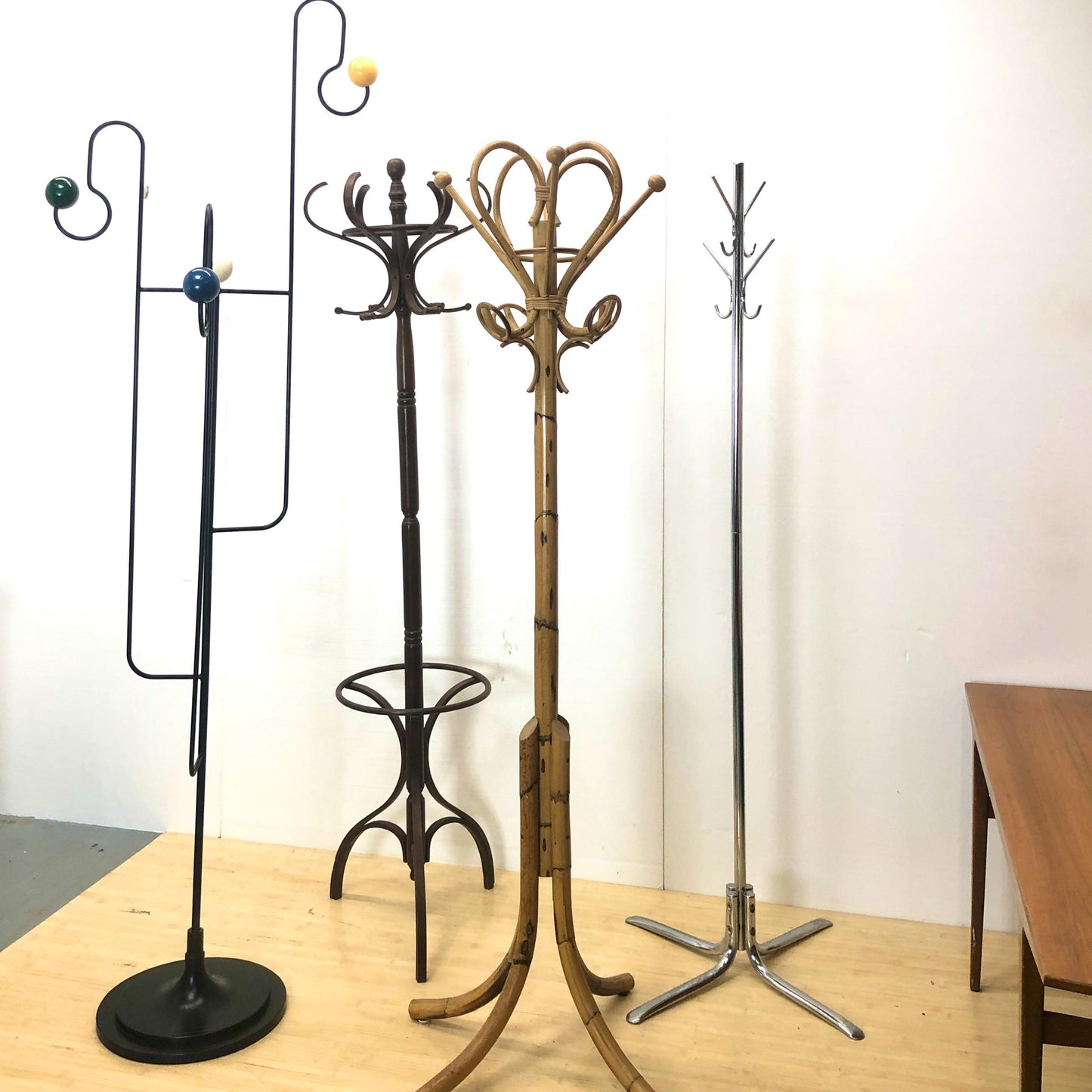 1970s Modernist Chrome Coat Rack with 8 Hooks from OffCenterModern