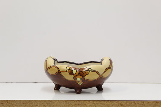 Antique Handpainted Acorn Candy Dish