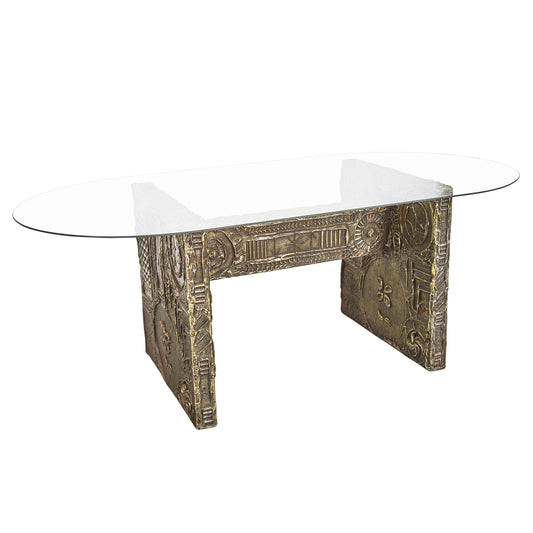 RESERVED for BG Brutalist Dining Set by Adrian Pearsall 1970