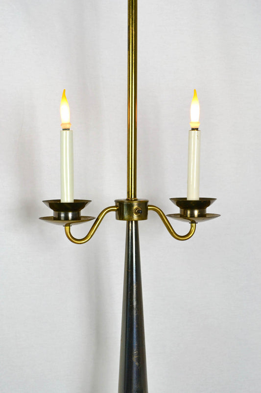 Candlestick Table Lamp Marble & Brass