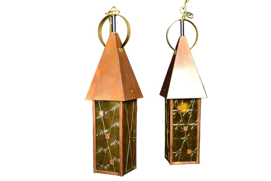 Copper Lantern Pendant Light