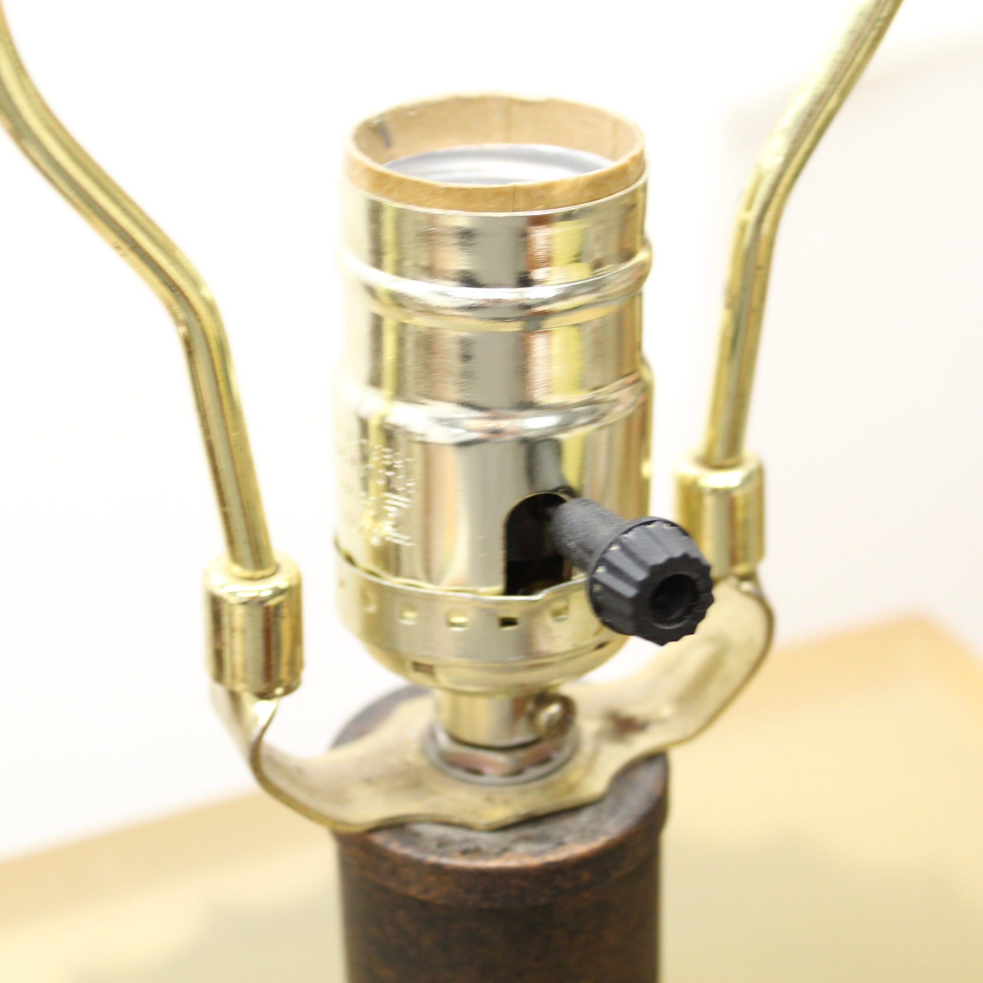 A Pair of Fluted Table Lamps - Translucent Amber Resin & Gold Accents