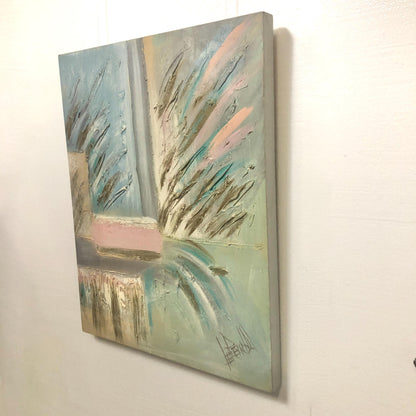 Large Vintage Abstract Expressionist Painting Signed from OffCenterModern