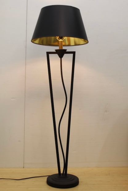 Black Iron Squiggle Floor Lamp