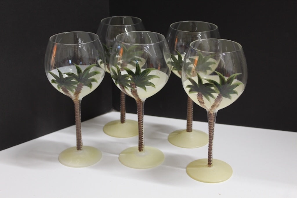 Vintage Bellagio Palm Tree Misc Tableware | 18 Pieces