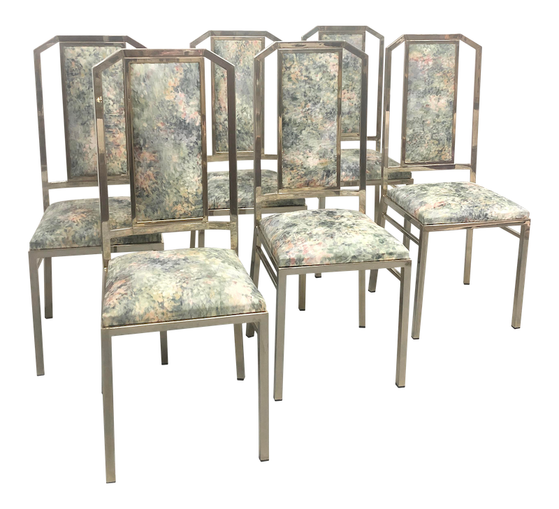 1970s Chromed Steel Dining Chairs | Set of 6