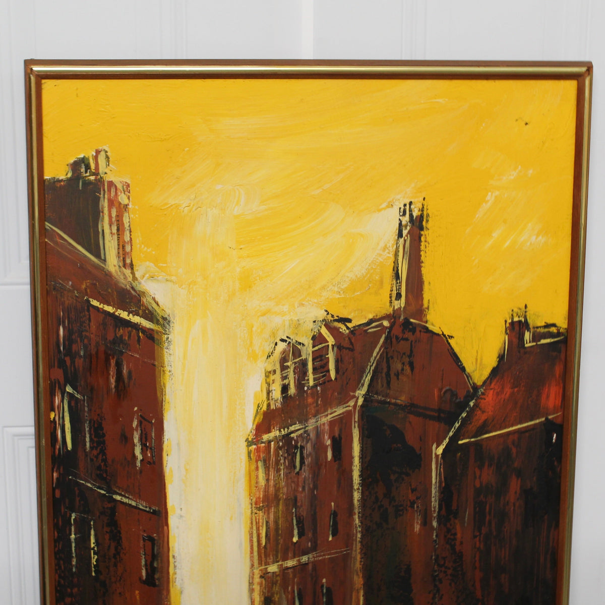 1970s Brutalist Impressionist Palette Knife Canvas Art by O'Neal