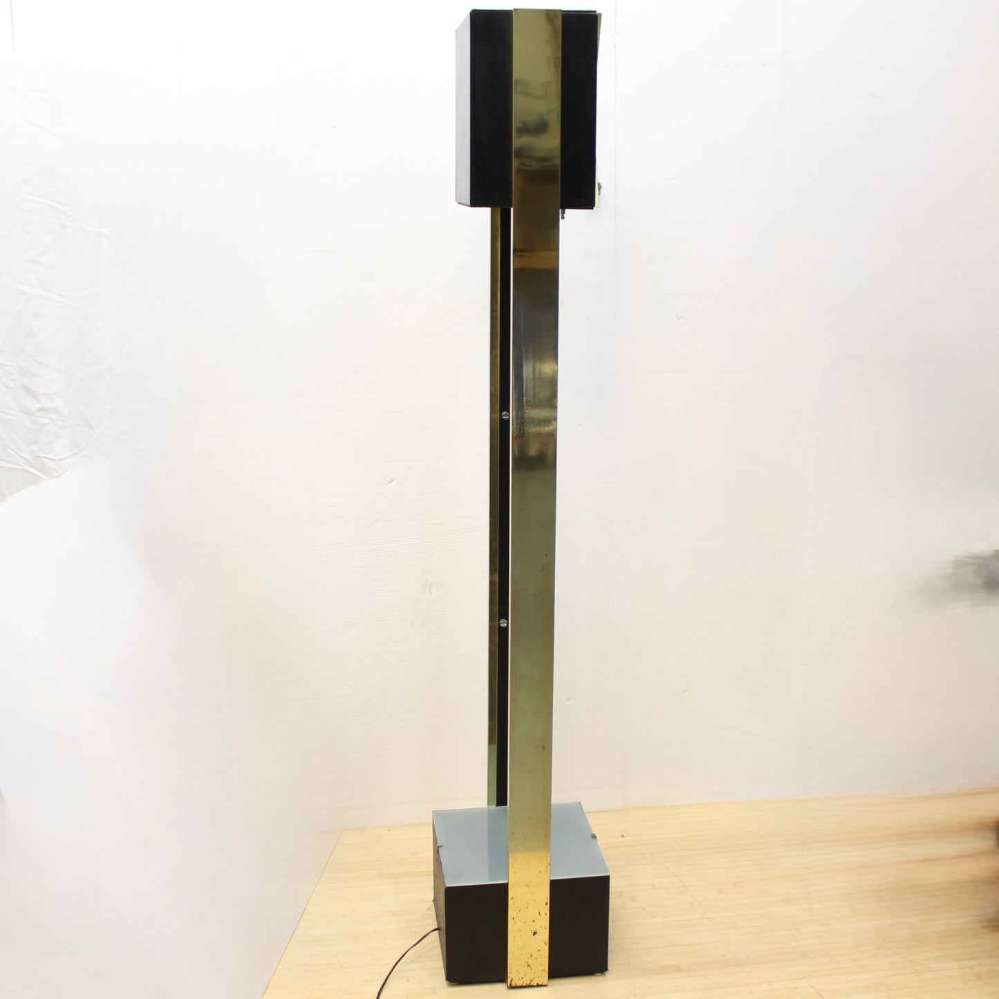 1970s Gold Digital LED Pedestal Clock