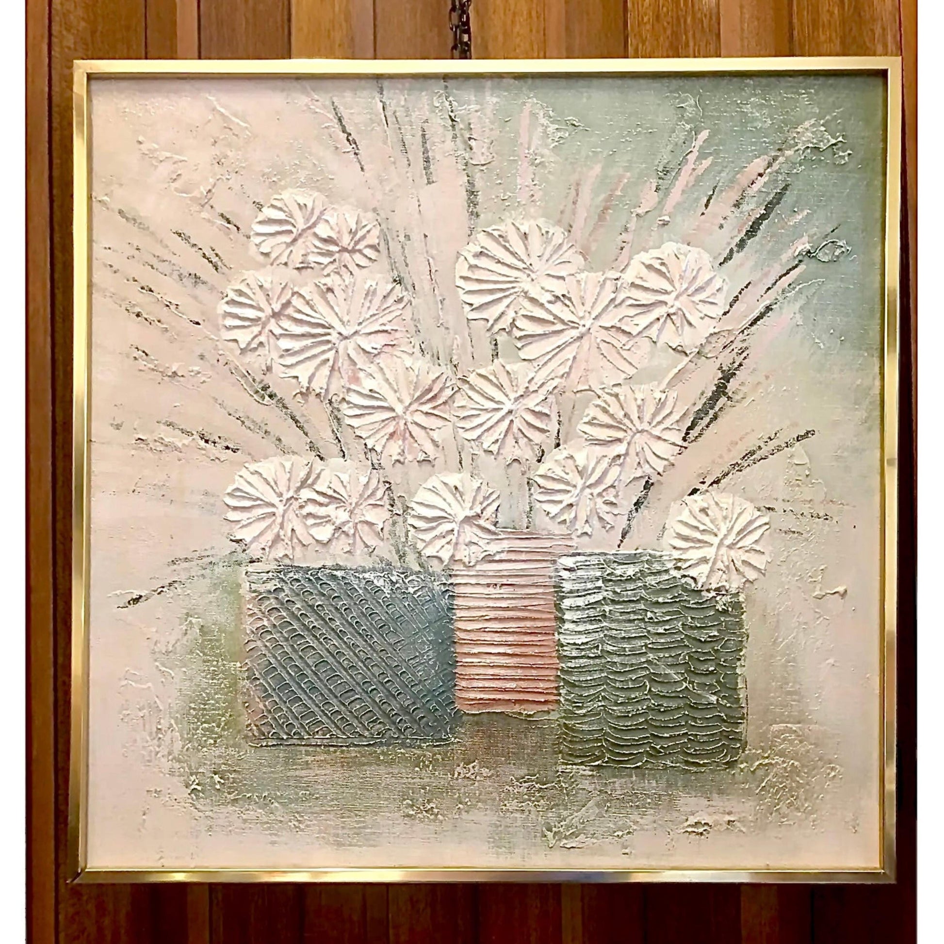 1970s Flowers in Vases Paniting| Artist Signed Artwork