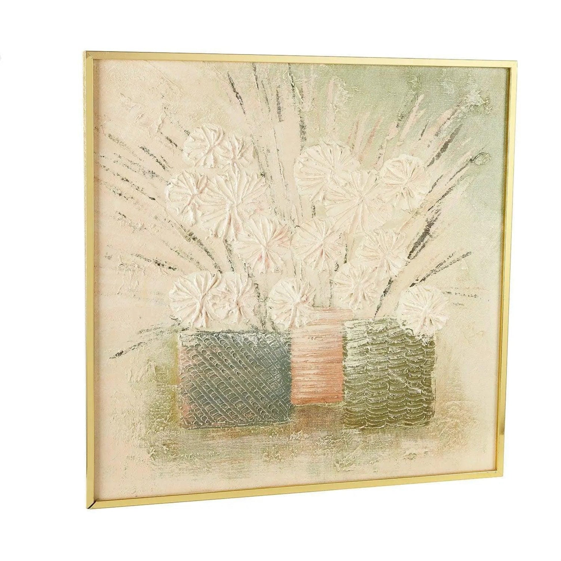 Vintage Oil Painting Flowers in Vases