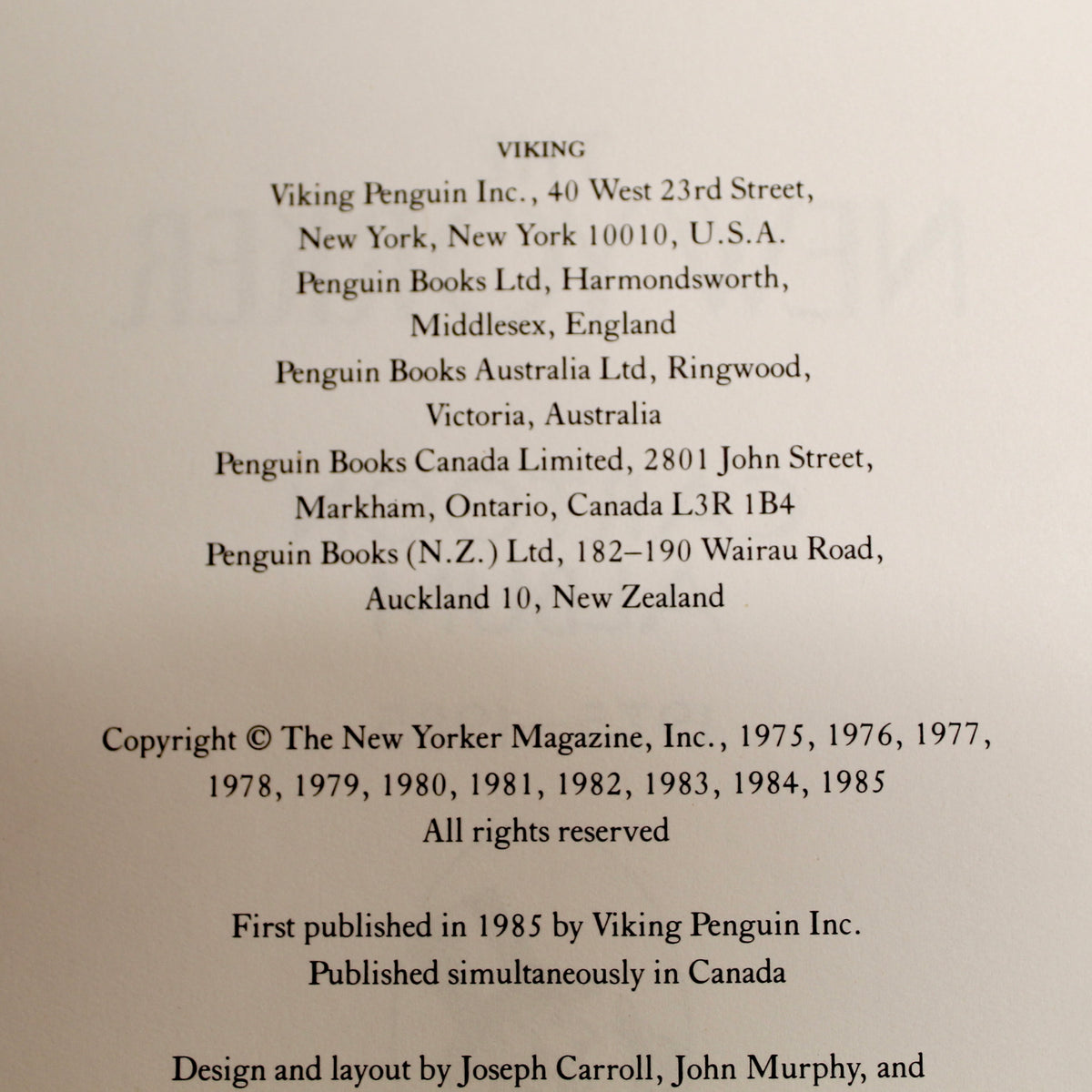 1985 Vintage New Yorker Cartoon Album Hardcover Book.