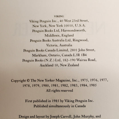 1985 Vintage New Yorker Cartoon Album Hardcover Book.