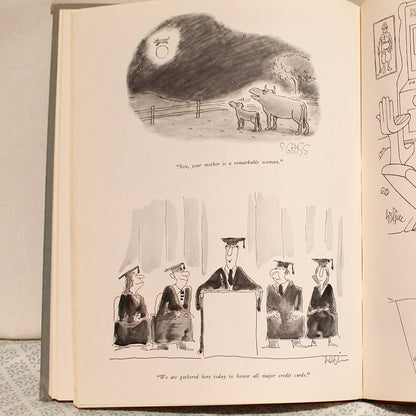 1985 Vintage New Yorker Cartoon Album Hardcover Book.