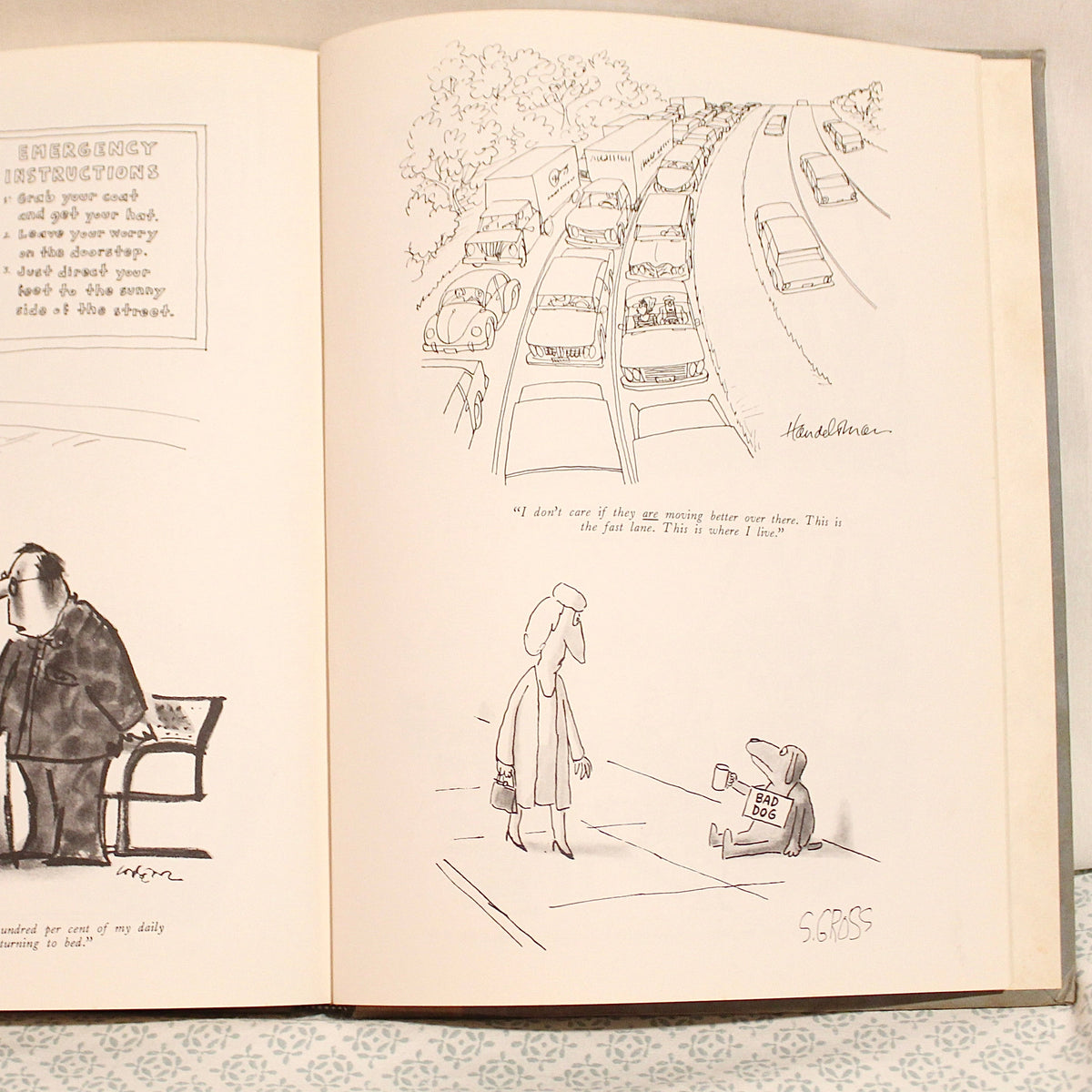 1985 Vintage New Yorker Cartoon Album Hardcover Book.
