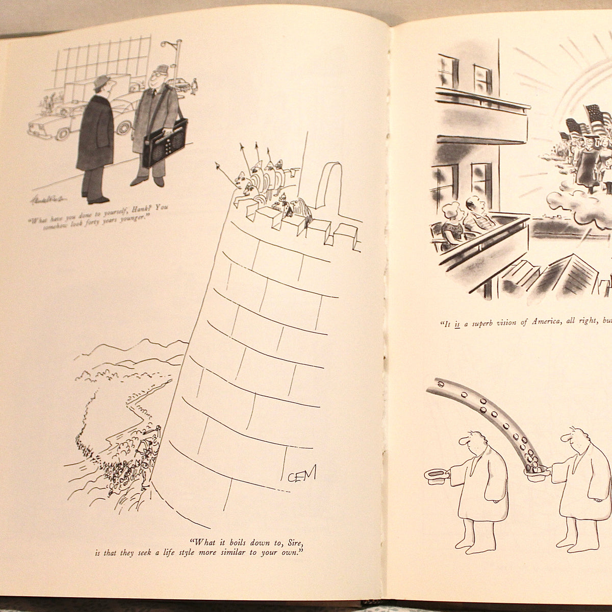 1985 Vintage New Yorker Cartoon Album Hardcover Book.