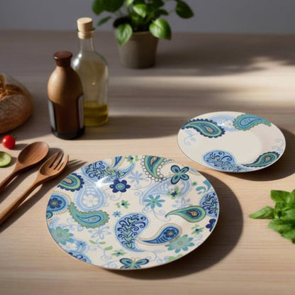 1990s Royal-Norfolk Paisley 10 Dinner Plate | Set of 8 - OffCenterModern